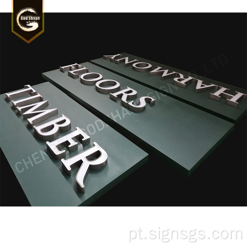 Letras LED com iluminação frontal para decoração de parede